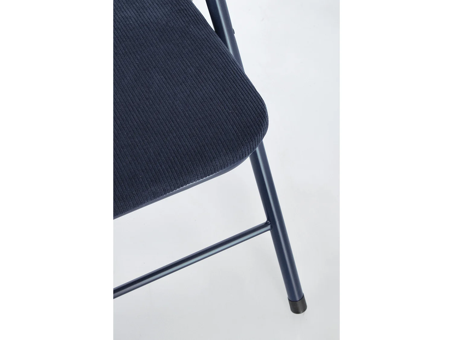 Juego de 6 sillas plegables KIVA – Estructura de pana y acero-Azul