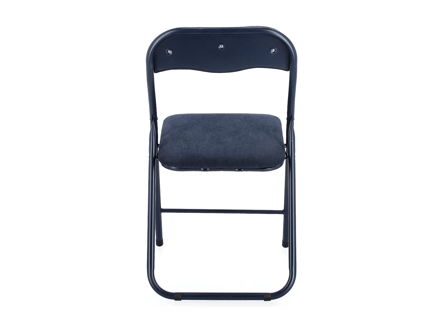 Juego de 6 sillas plegables KIVA – Estructura de pana y acero-Azul