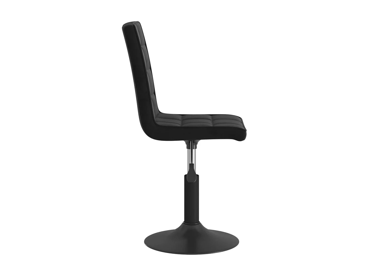 Chaise pivotante de salle à manger 4 pc Noir Velours 59