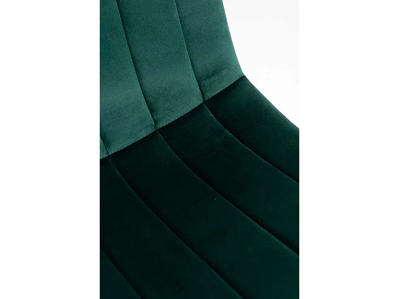 Juego de 2 sillas LONDA – Terciopelo y patas de acero negro-Amarillo