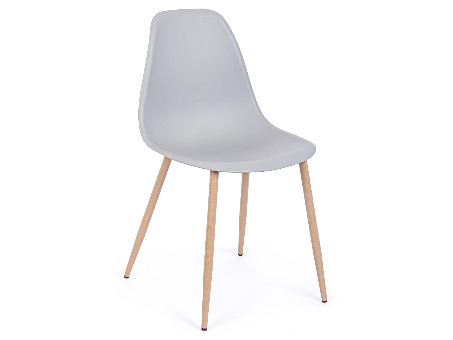 Chaise en polypropylène gris Sebatien - Lot de 4