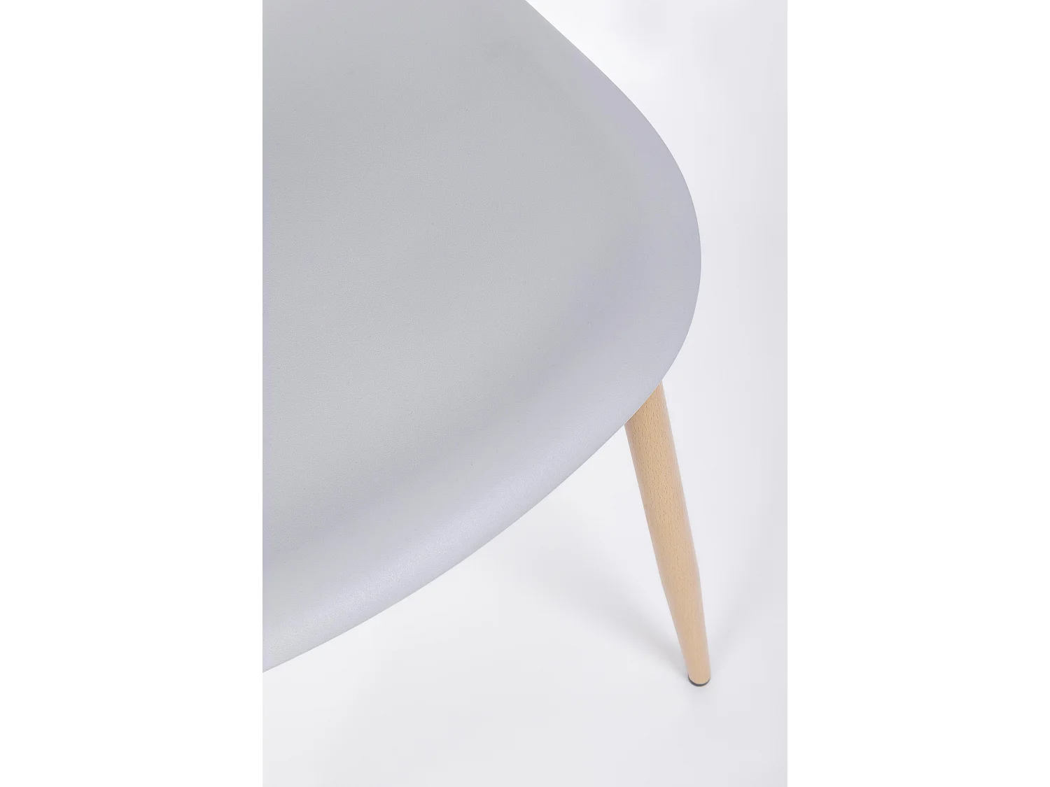 Chaise en polypropylène gris Sebatien - Lot de 4