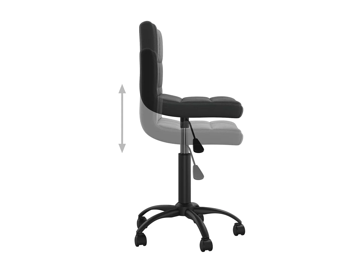 Chaise pivotante de salle à manger Noir Velours 13