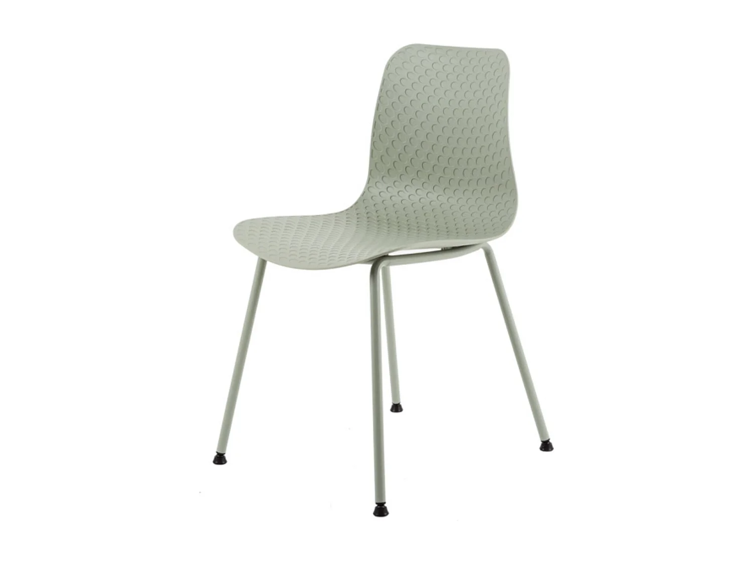 Chaise de cuisine Kandy - L'Alliance du métal et du polypropylène-Vert amande