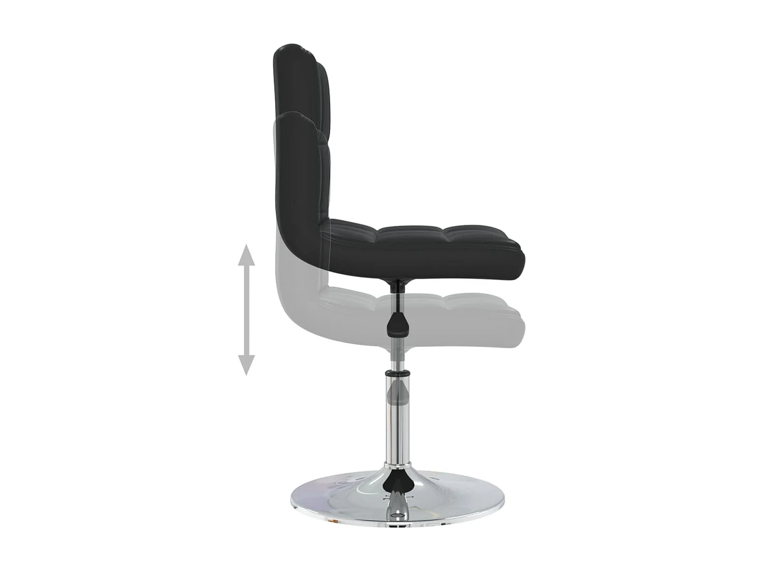 Chaise de salle à manger 4 pc Noir Similicuir 23