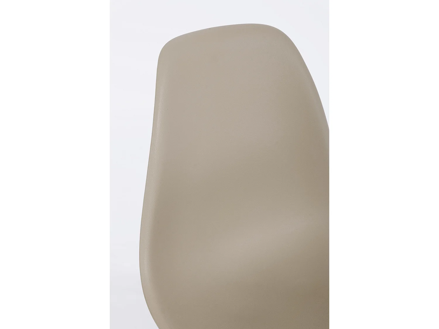 Lot de 4 chaises KAZO – Coque PP renforcée & piétement hêtre-Taupe