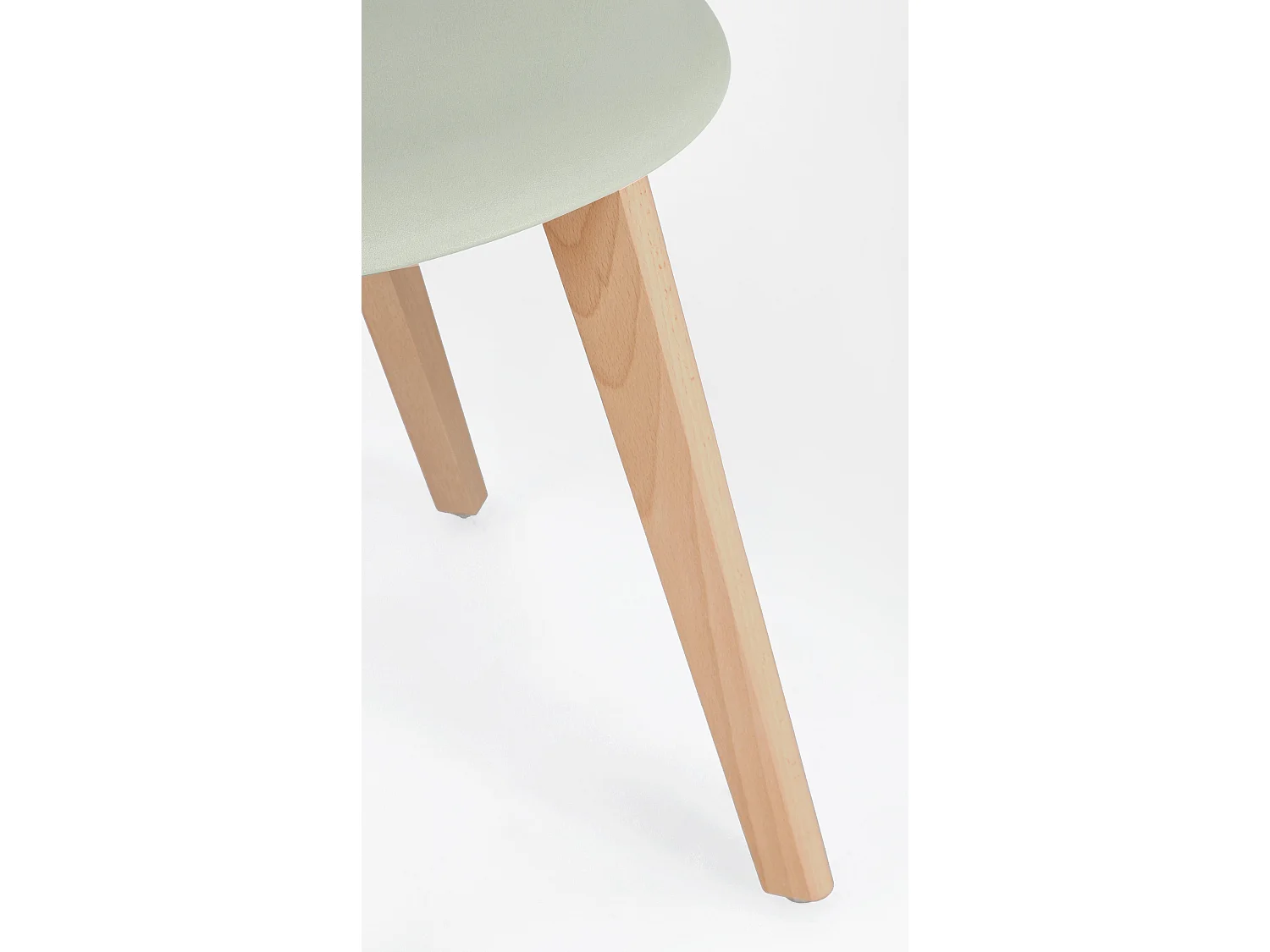 Lot de 4 chaises KAZO – Coque PP renforcée & piétement hêtre-Vert