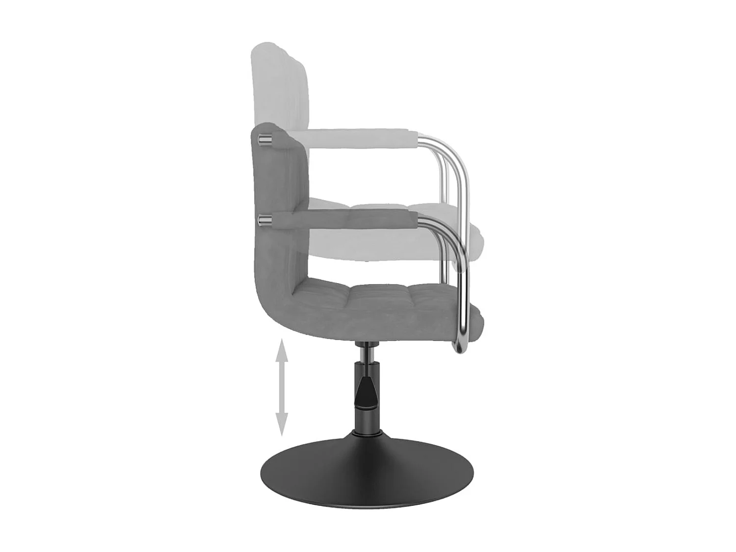 Chaise de salle à manger Gris clair Velours 3