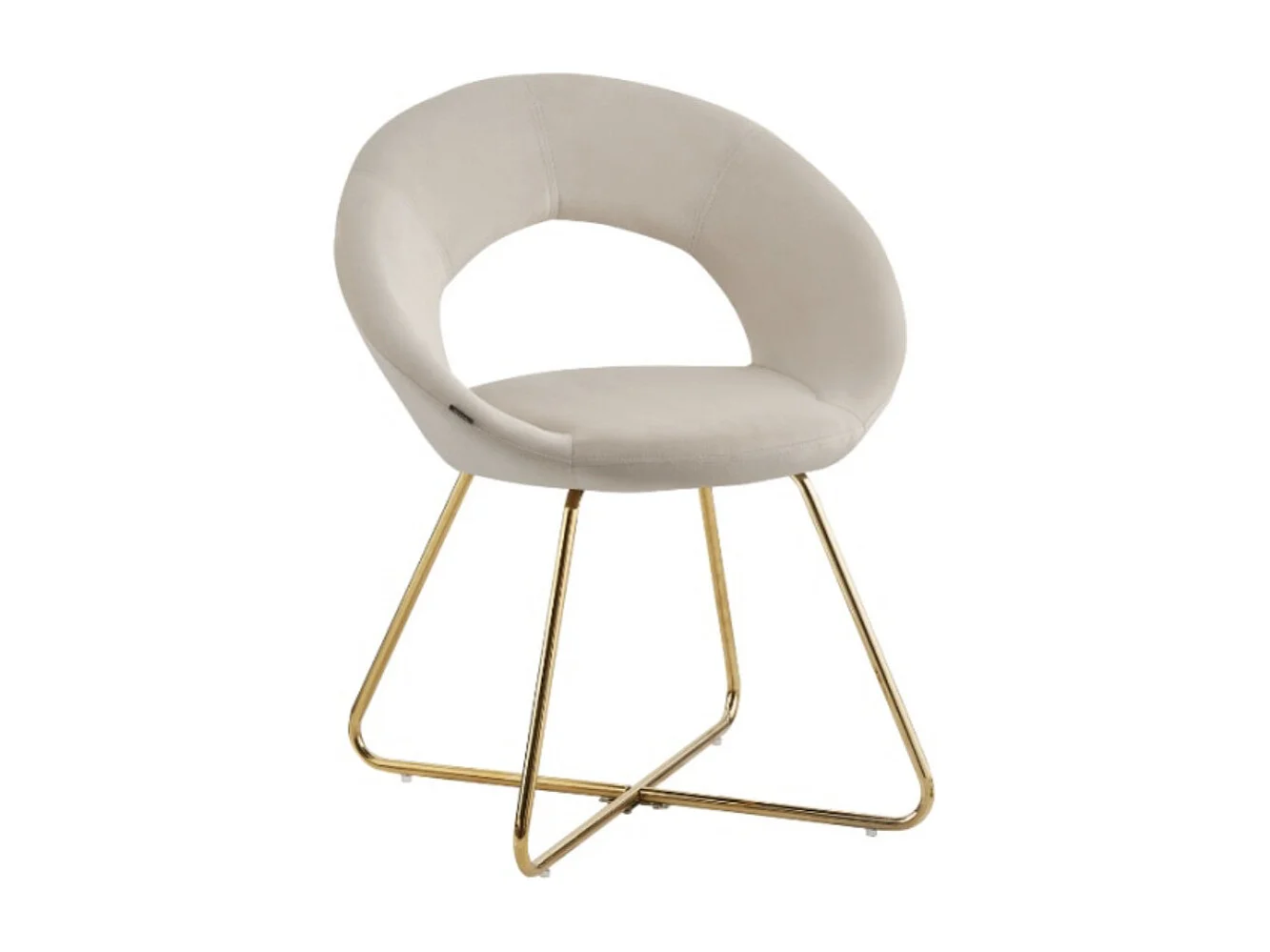 Chaise velours et pied métal doré Bolda - Lot de 4-Bleu nuit