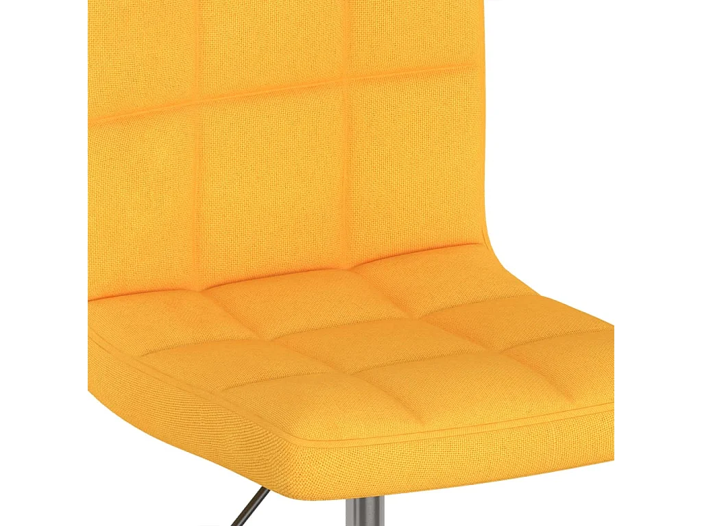 Chaise pivotante de salle à manger 4 pc Jaune Tissu 2