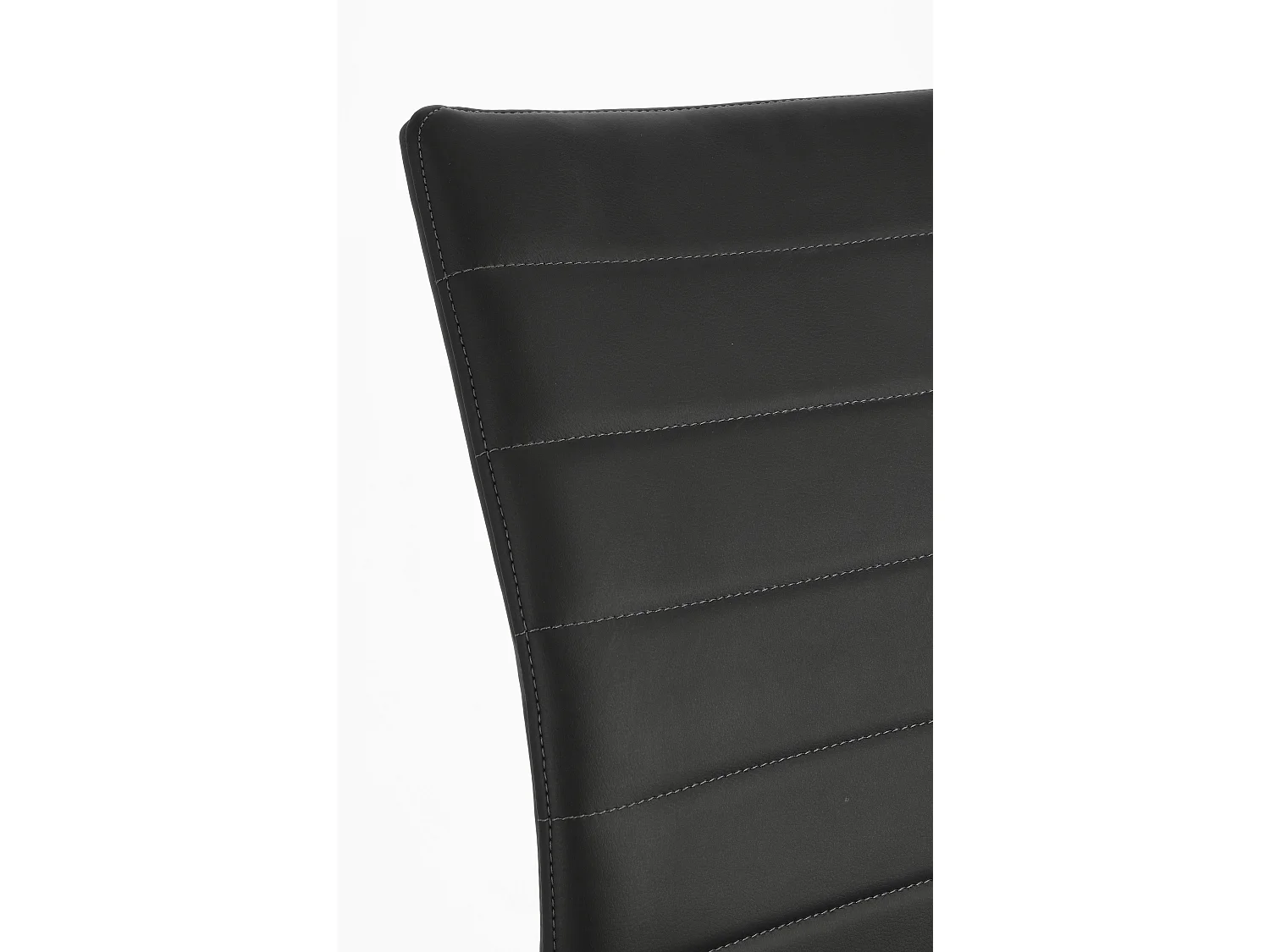 Lot de 4 chaises design KYRA – Simili cuir & pieds acier chromé-Noir