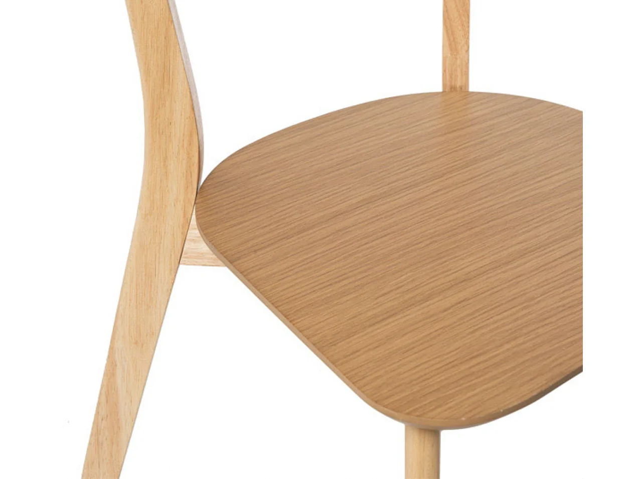 Chaise en bois d'hévéa KULINIZA - Élégance authentique pour votre Intérieur-Naturel