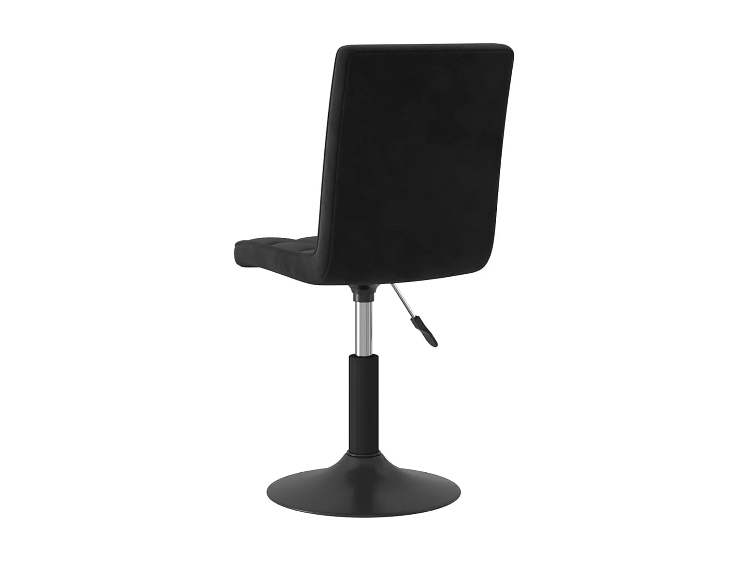 Chaise pivotante de salle à manger 6 pc Noir Velours 57