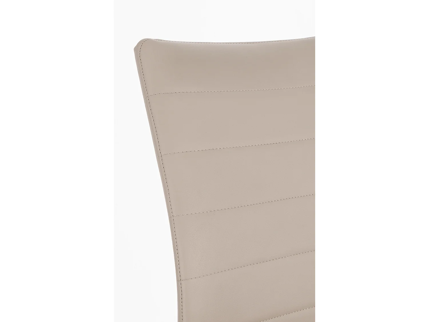 Lot de 4 chaises design KYRA – Simili cuir & pieds acier chromé-Taupe