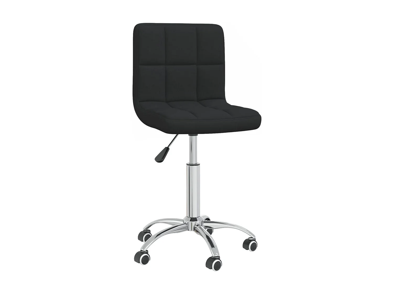 Chaise pivotante de salle à manger Noir Tissu 13