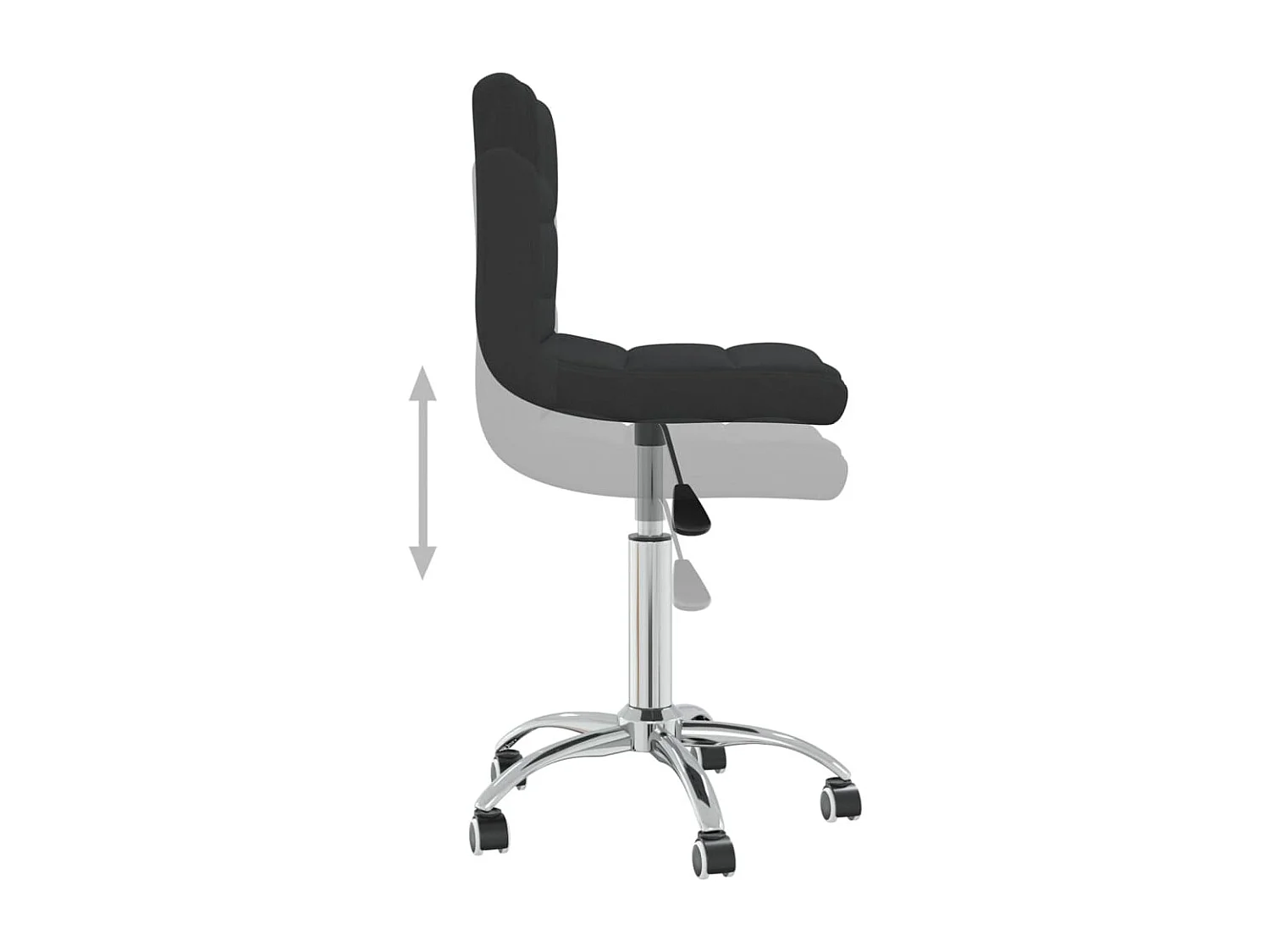 Chaise pivotante de salle à manger Noir Tissu 13