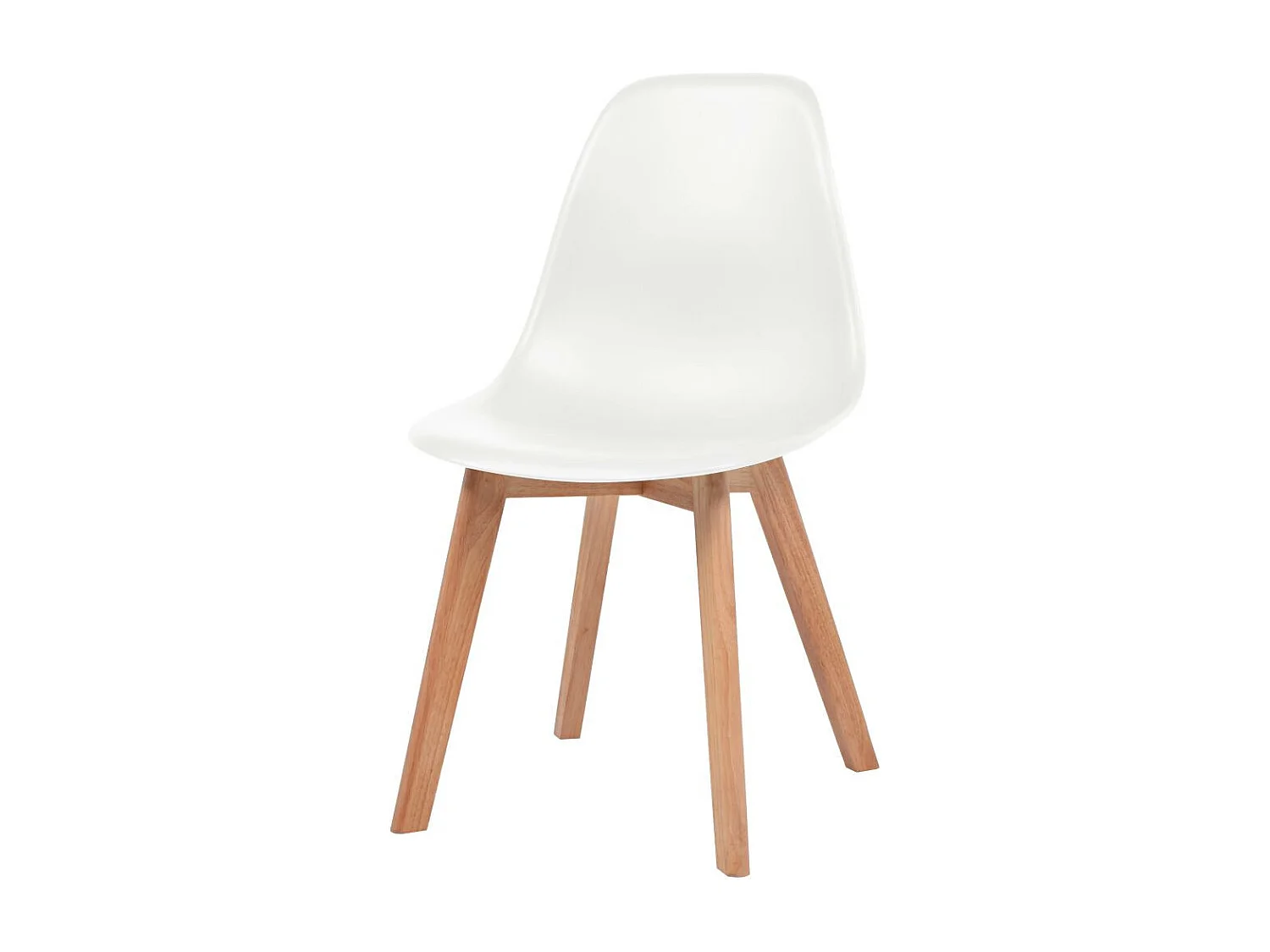 Chaise de salle à manger 6 pc Blanc Plastique 7