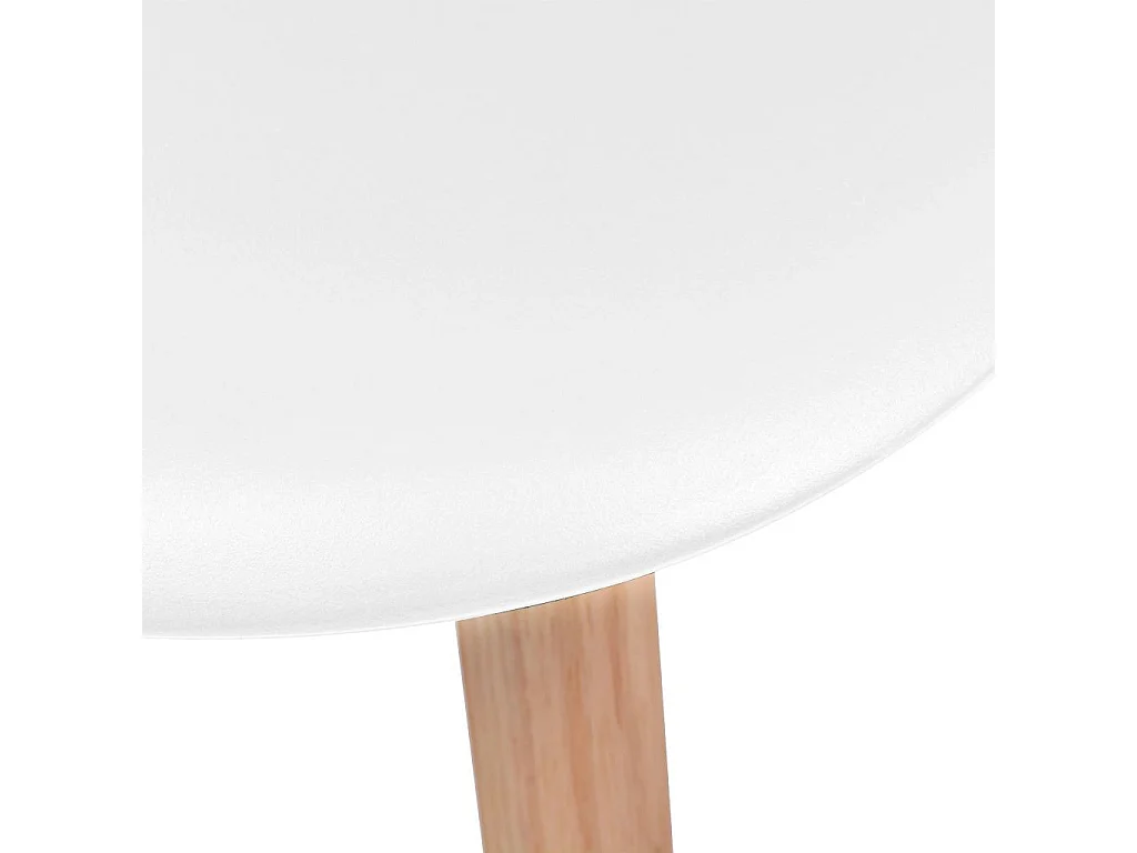 Chaise de salle à manger 6 pc Blanc Plastique 7