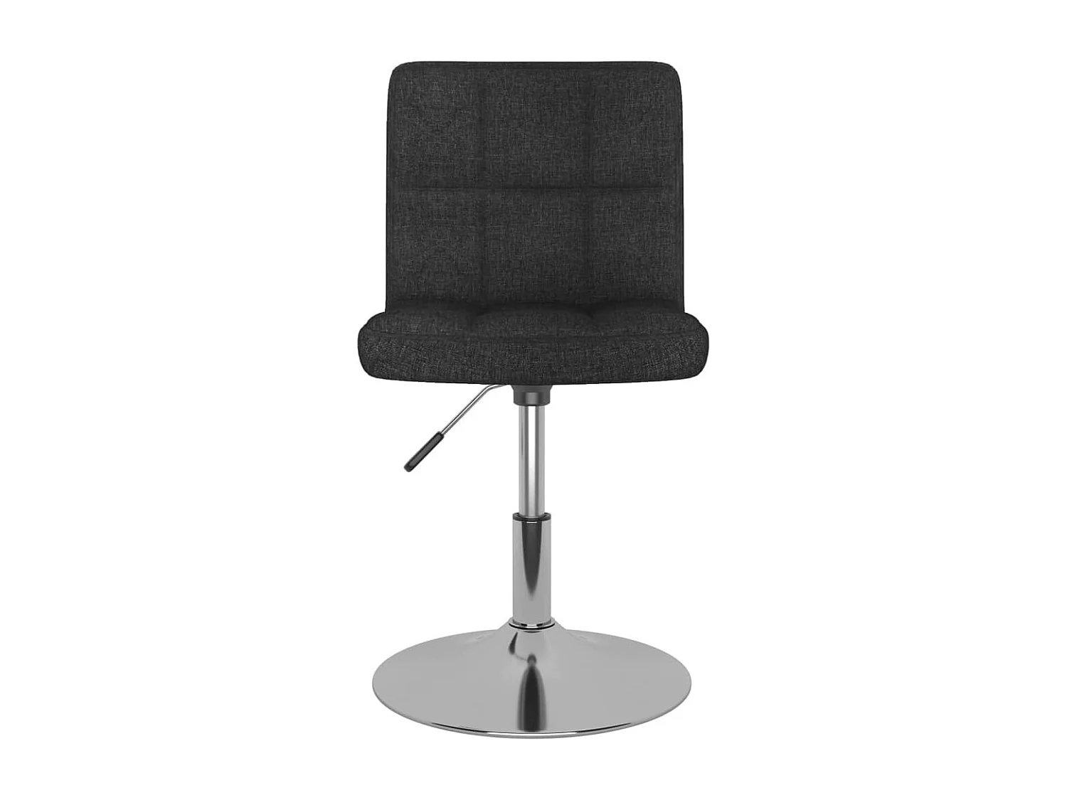 Chaise pivotante de salle à manger 6 pc Noir Tissu 12