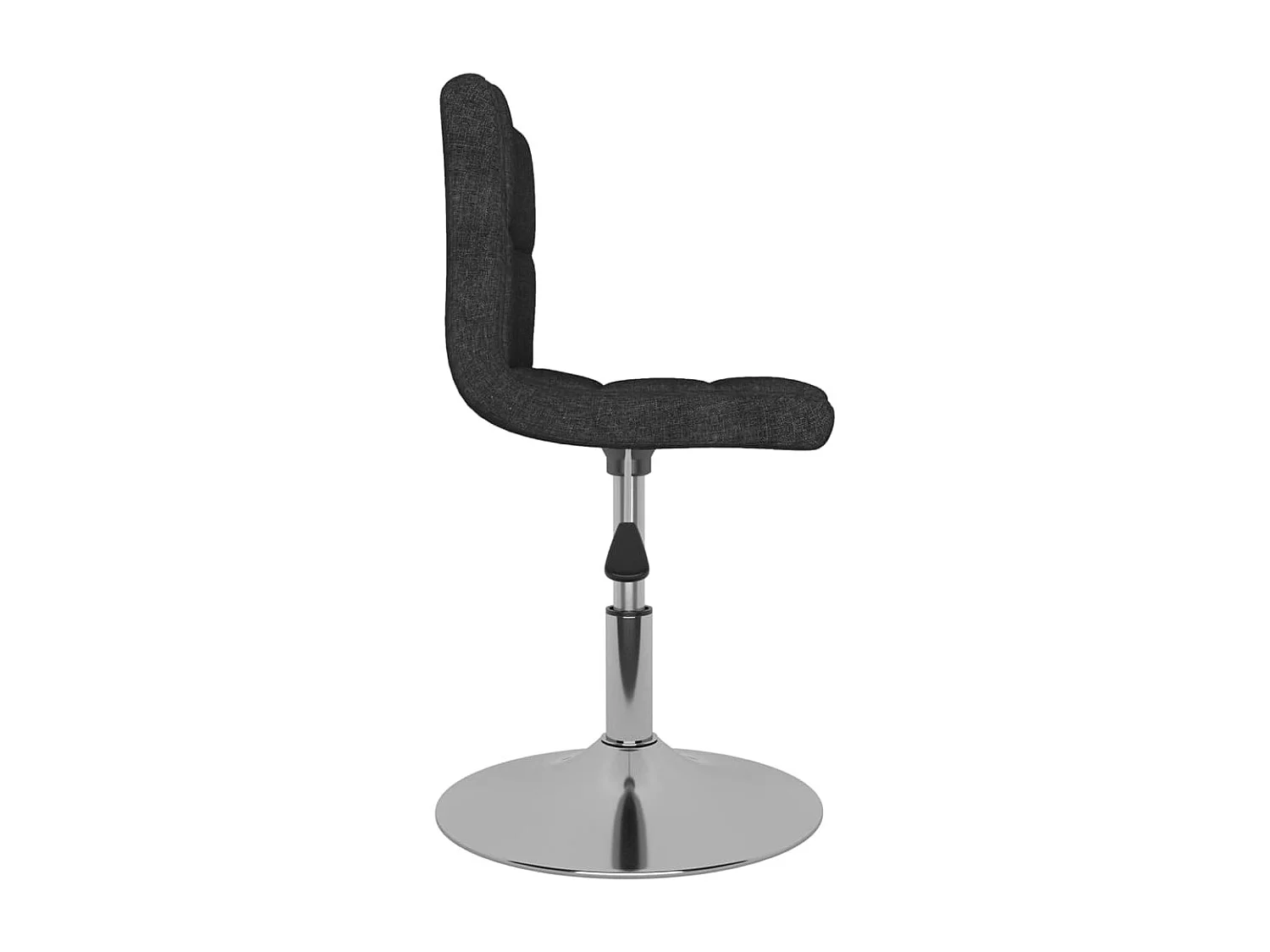 Chaise pivotante de salle à manger 6 pc Noir Tissu 12