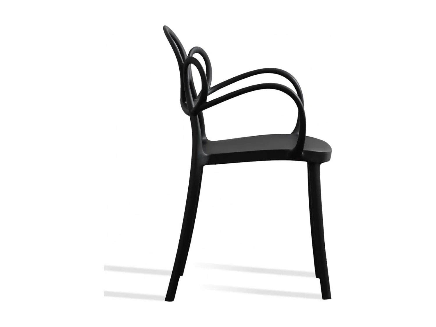 Silla MALIANO de polipropileno – Interior y exterior-Negro
