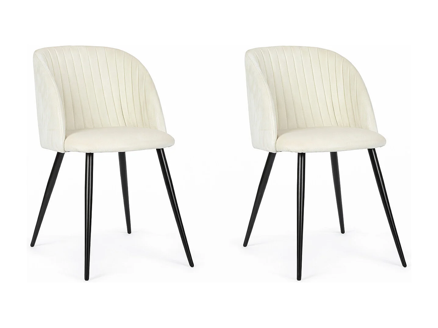 Set van 2 QUENTIN stoelen in gestoffeerd fluweel - Modern comfort-Kleur Room