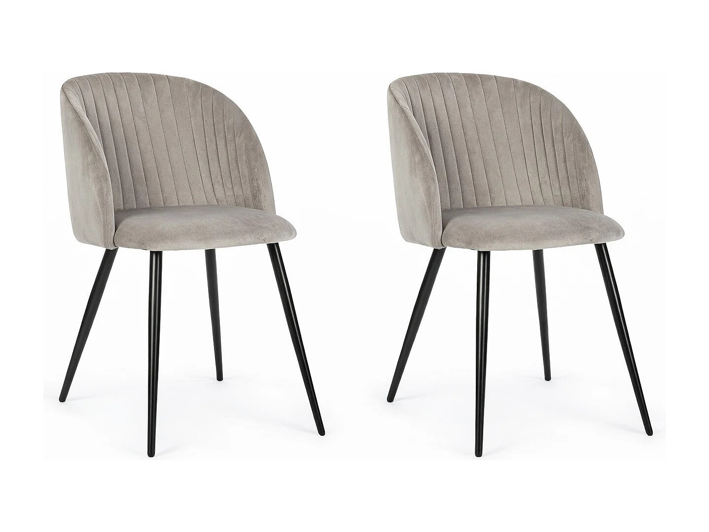 Set van 2 QUENTIN stoelen in gestoffeerd fluweel - Modern comfort-Kleur Room