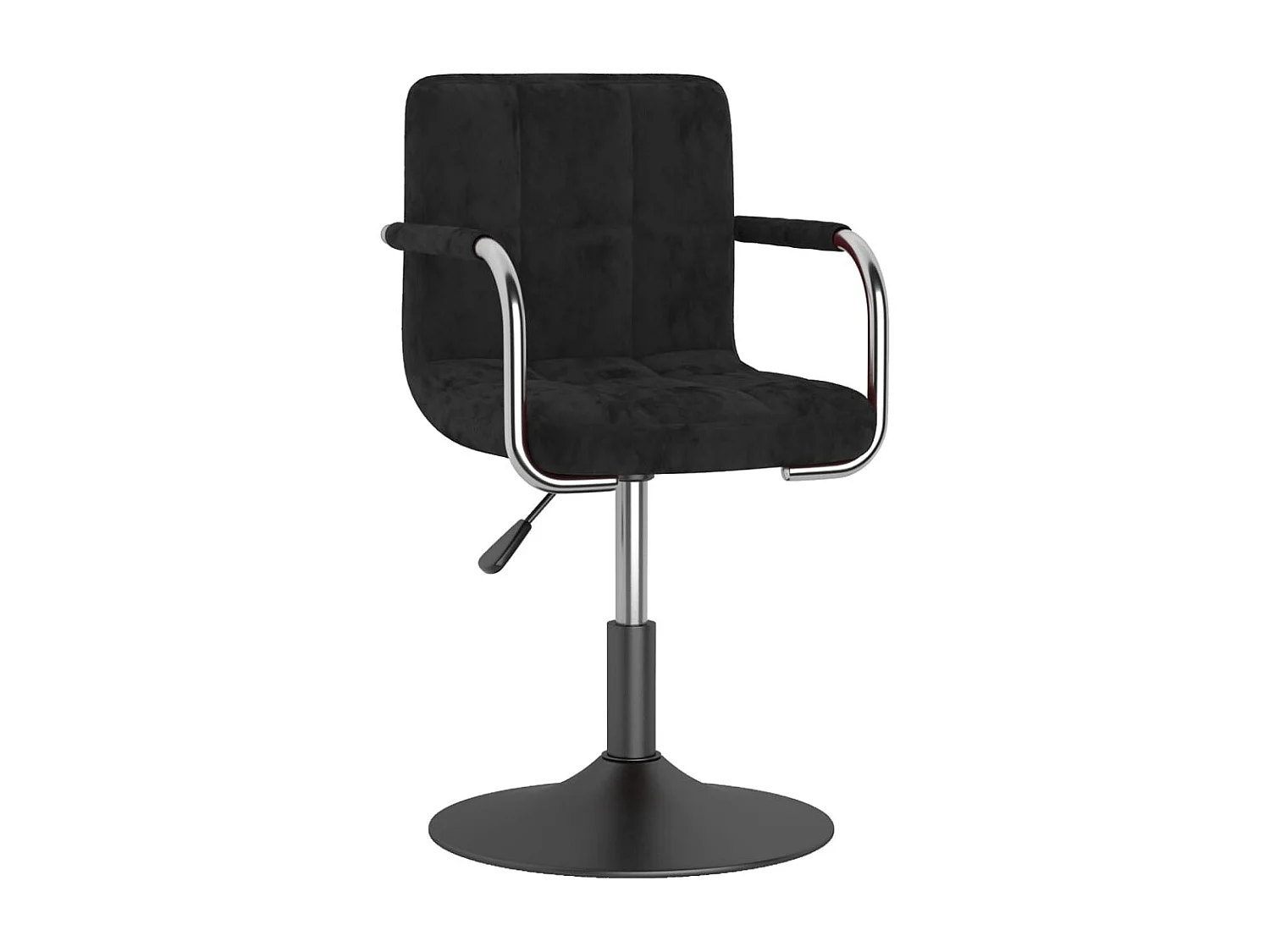 Chaise pivotante de salle à manger 6 pc Noir Velours 21