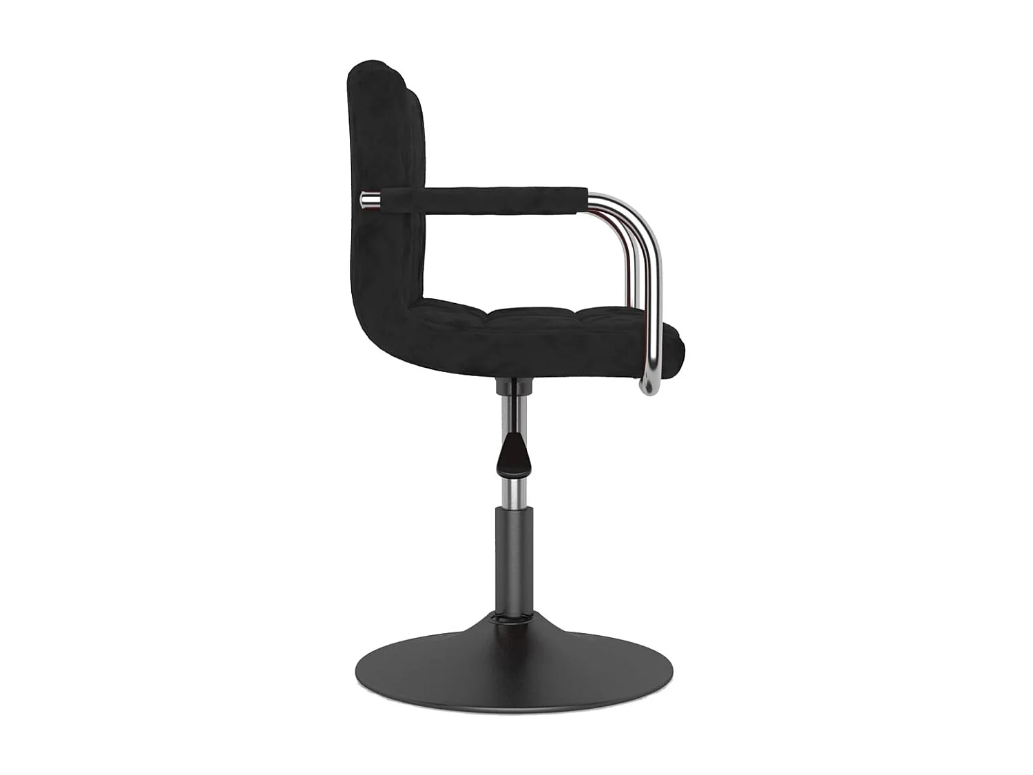 Chaise pivotante de salle à manger 6 pc Noir Velours 21