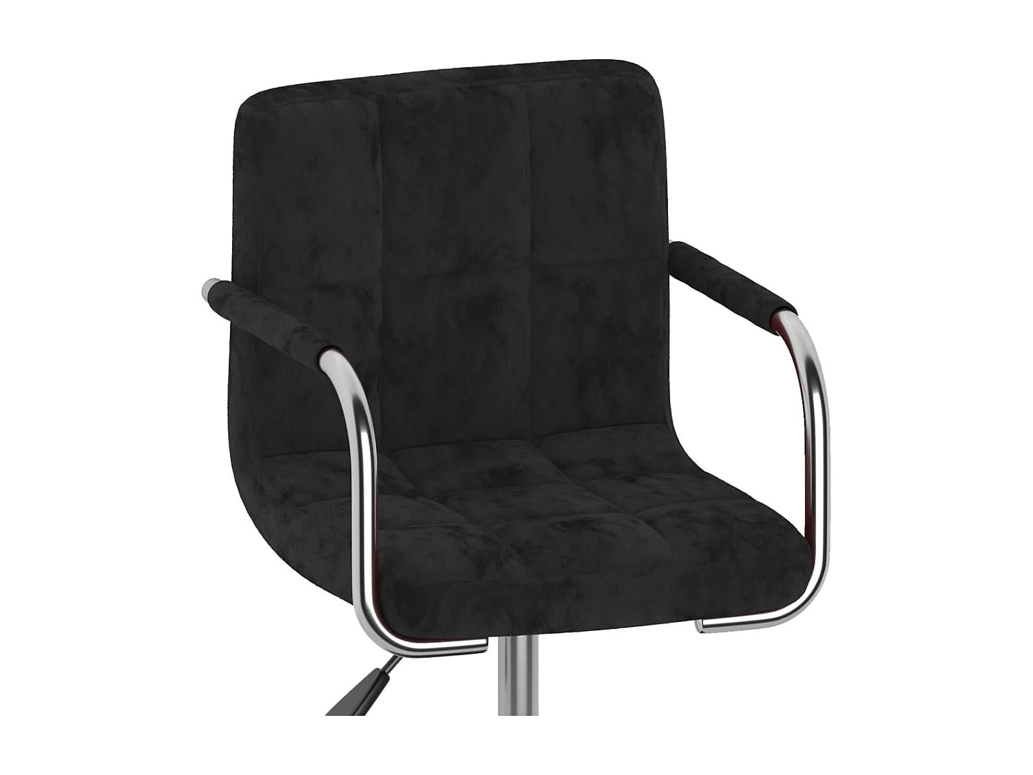 Chaise pivotante de salle à manger 6 pc Noir Velours 21