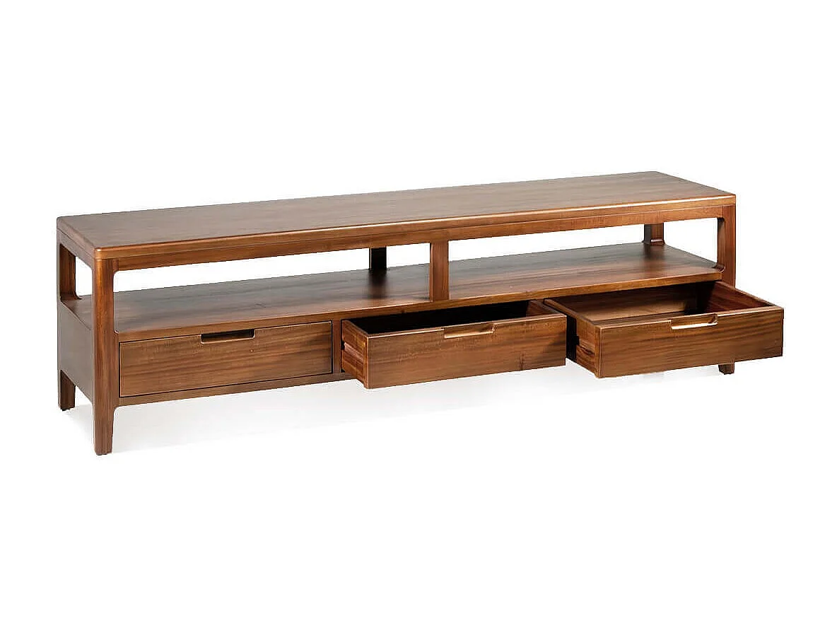 Meuble TV VALENCIA – Bois massif d’acajou – 160cm