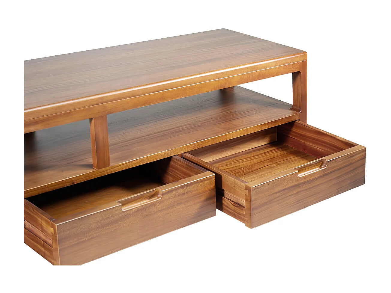Meuble TV VALENCIA – Bois massif d’acajou – 160cm