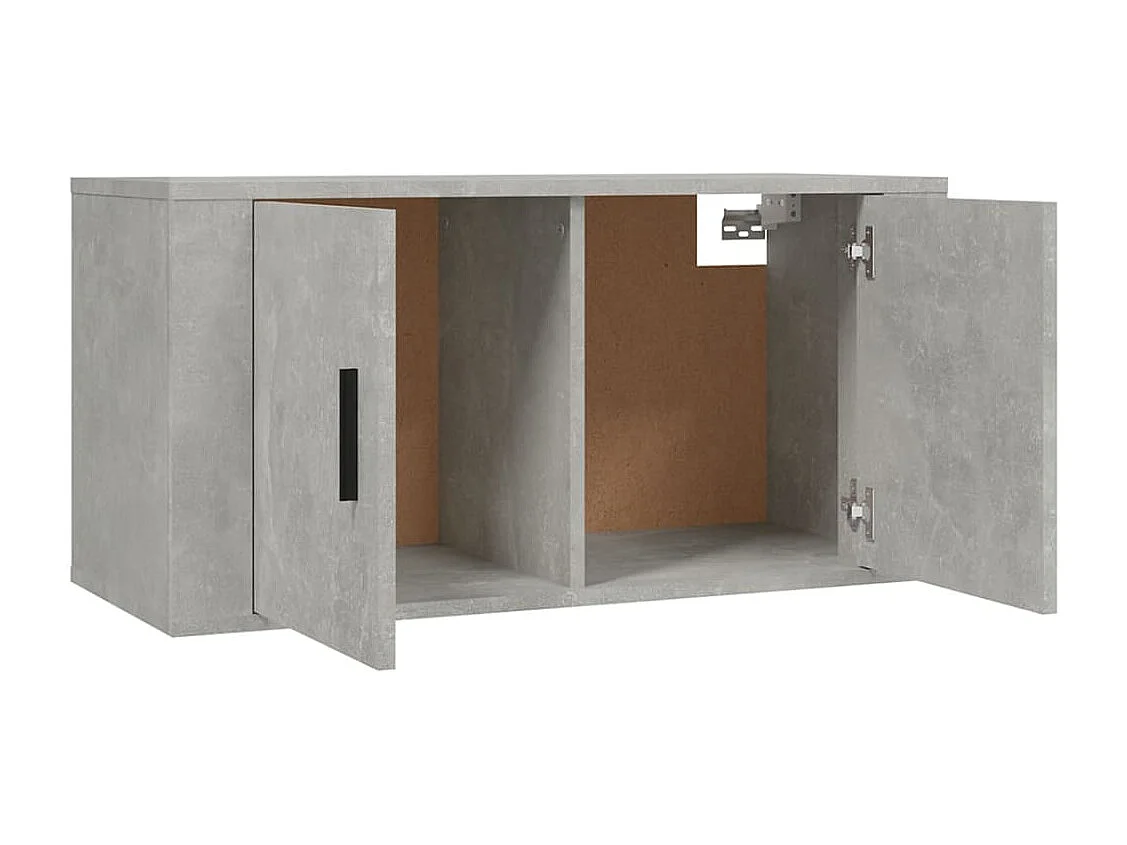 Meubles TV muraux 2 pcs gris béton 80x34,5x40