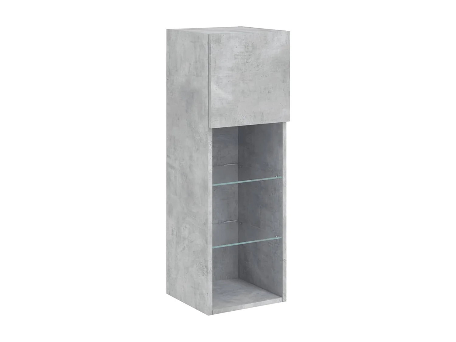 Meubles TV avec lumières LED 2 pcs gris béton 30,5x30x90