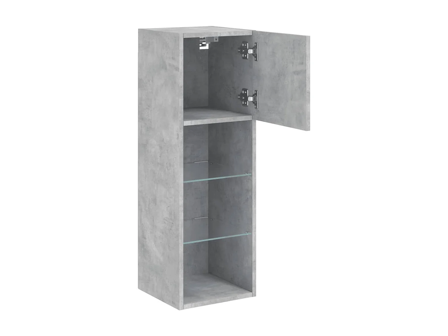 Meubles TV avec lumières LED 2 pcs gris béton 30,5x30x90