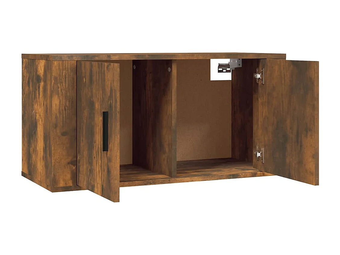 Meubles TV muraux 3 pcs chêne fumé 80x34,5x40