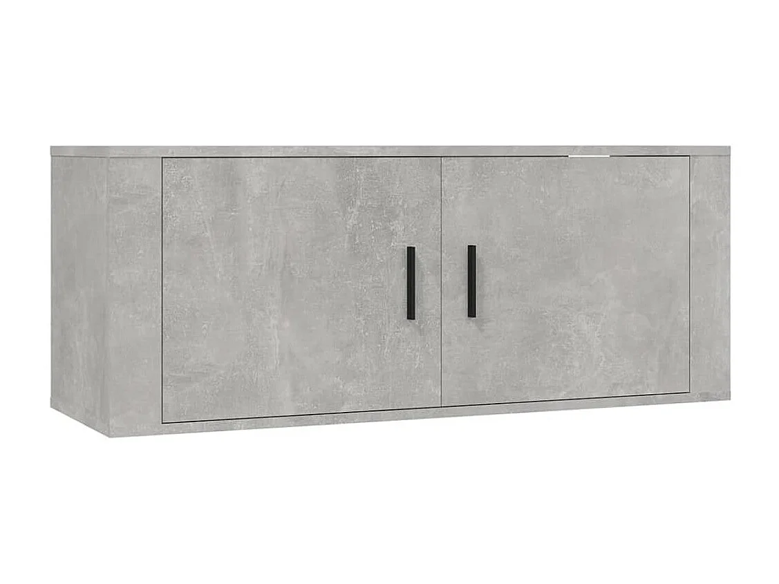 Meubles TV muraux 2 pcs gris béton 100x34,5x40