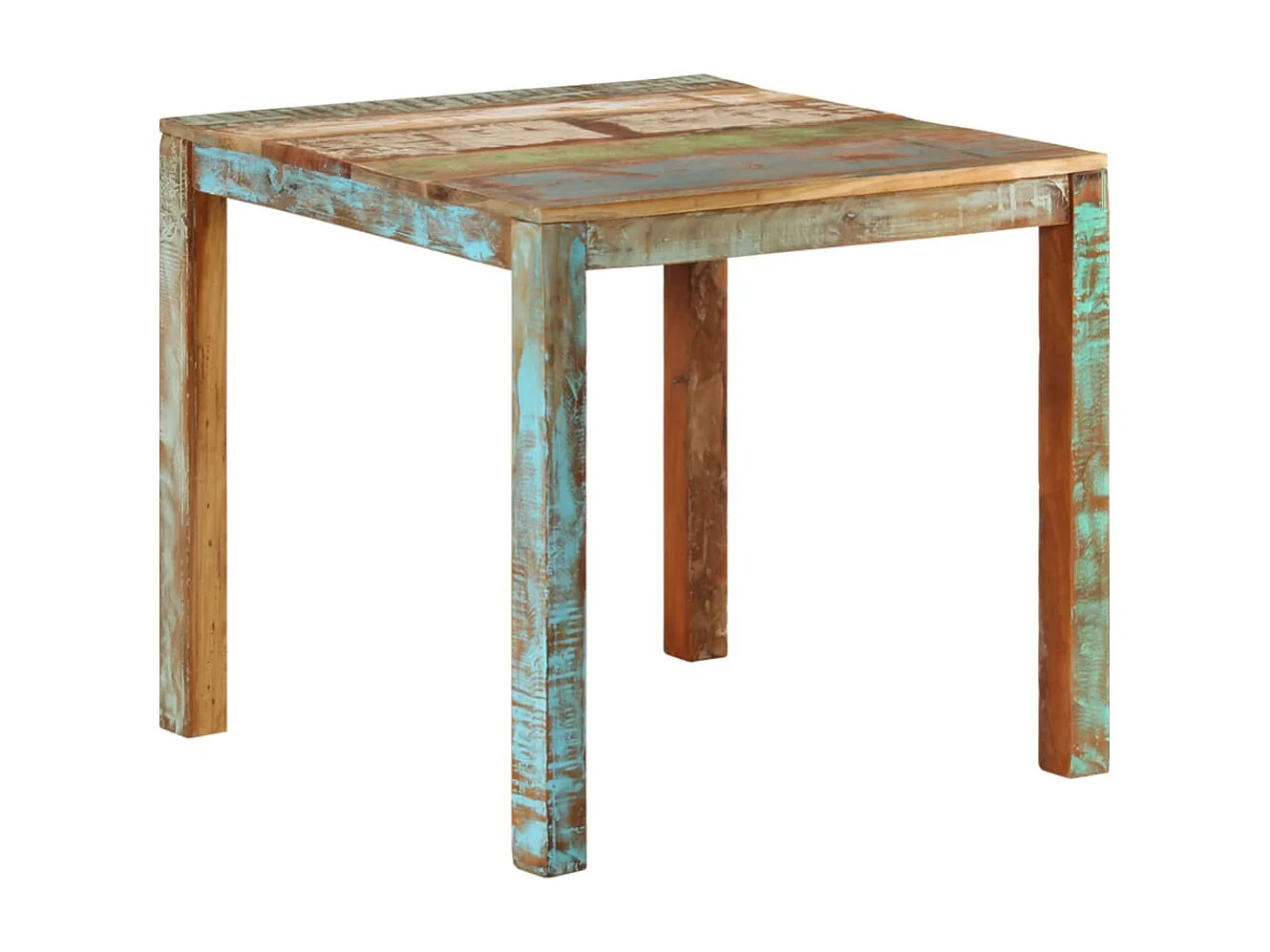 Table de salle à manger 82x80x76 Bois de récupération solide