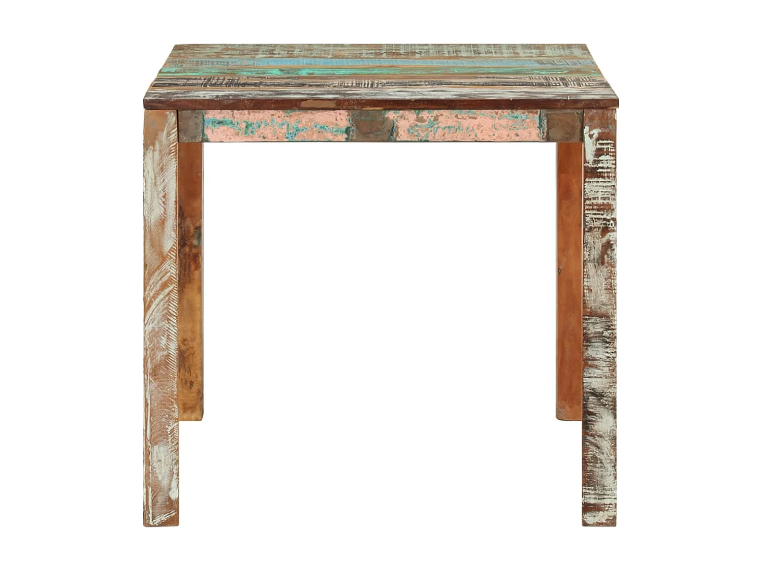 Table de salle à manger 82x80x76 Bois de récupération solide