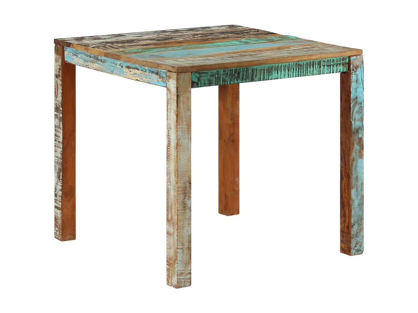 Table de salle à manger 82x80x76 Bois de récupération solide