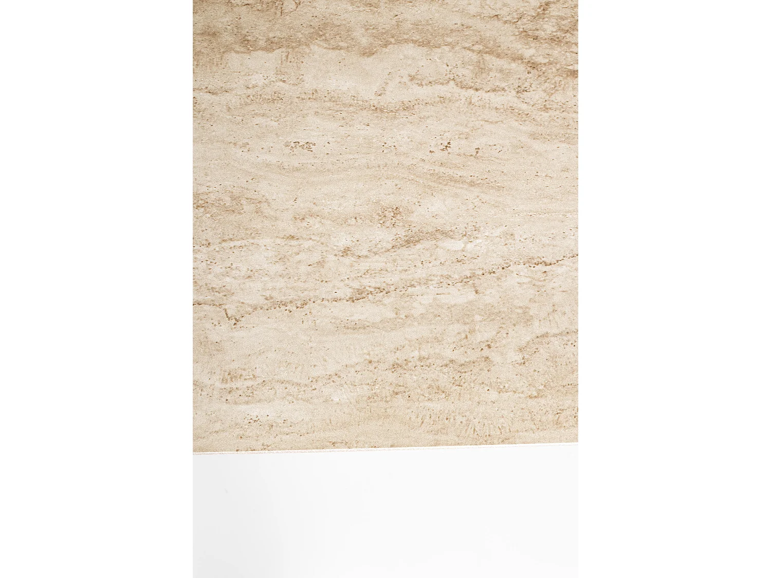 Table rectangulaire ARJETA 140cm – grès cérame effet marbre & pieds acier-Taupe