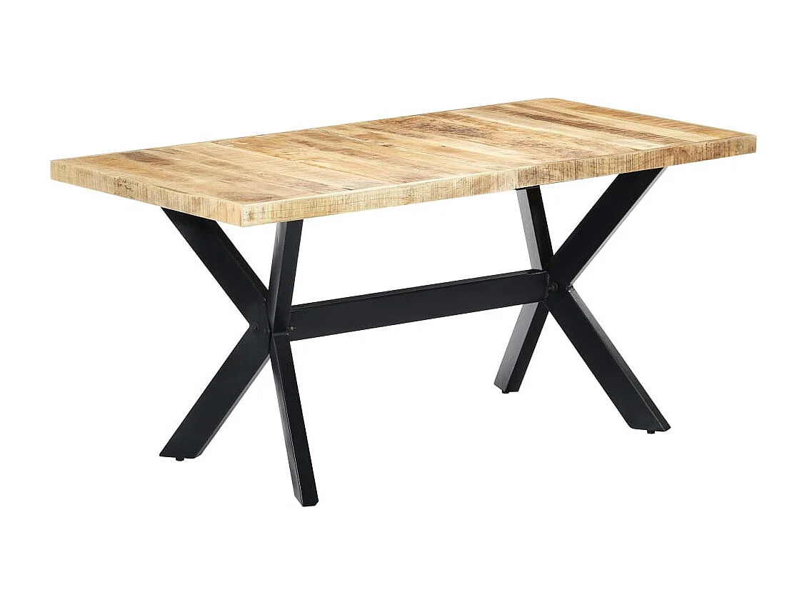 Table à dîner 160x80x75 Bois de manguier massif brut