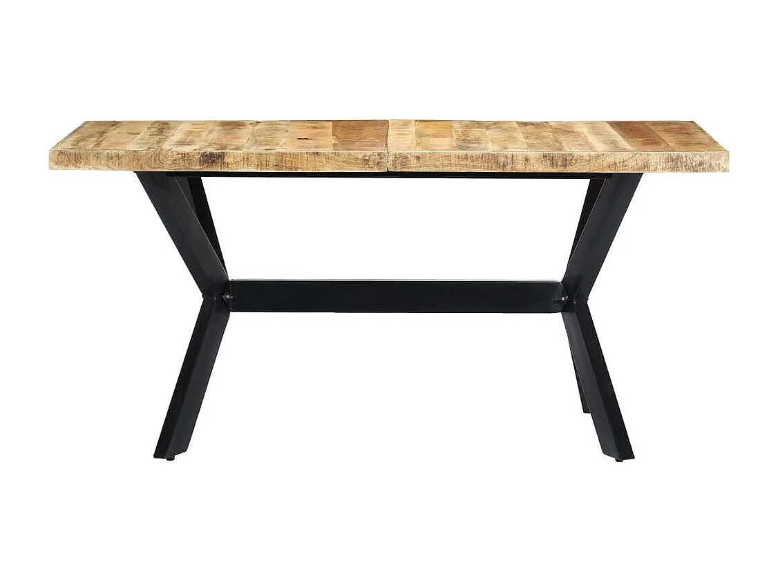 Table à dîner 160x80x75 Bois de manguier massif brut