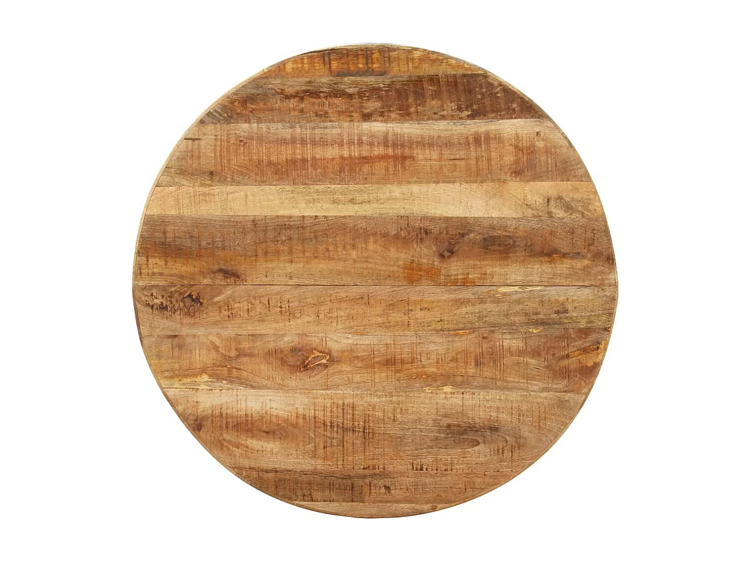 Table à dîner ronde 100x100x75 Bois de manguier brut