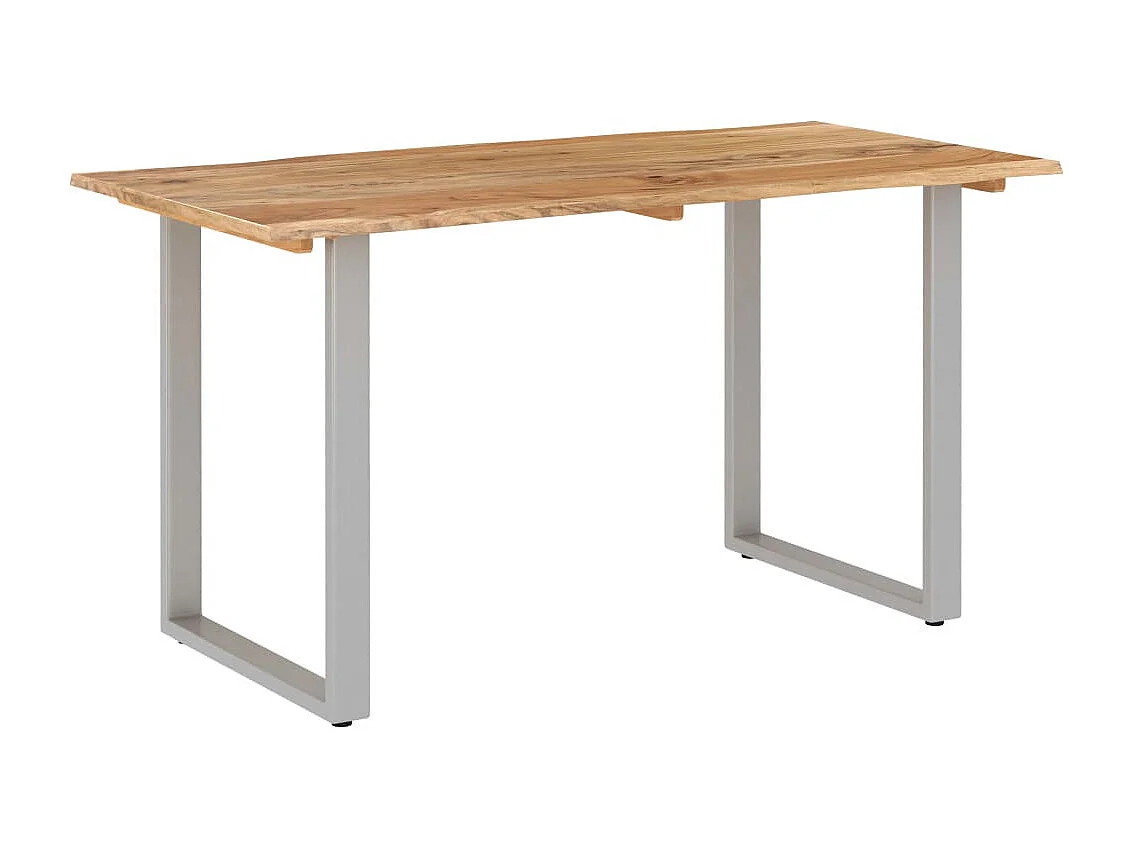 Table de salle à manger 140x70x76 Bois d'acacia solide 2