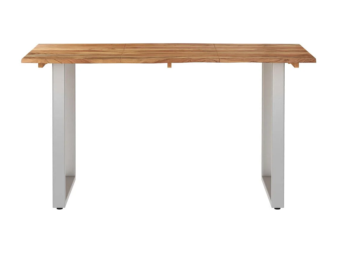 Table de salle à manger 140x70x76 Bois d'acacia solide 2