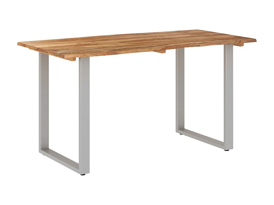 Table de salle à manger 140x70x76 Bois d'acacia solide 2