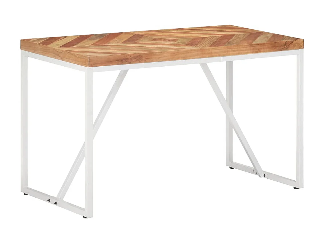Table à dîner 120x60x76 Bois solide d'acacia et de manguier