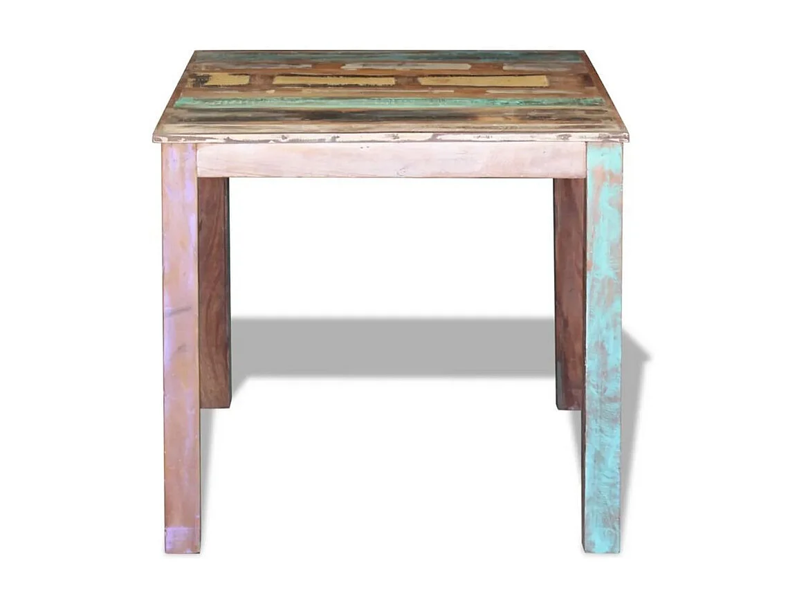 Table de cuisine bois de récupération lion 80cm