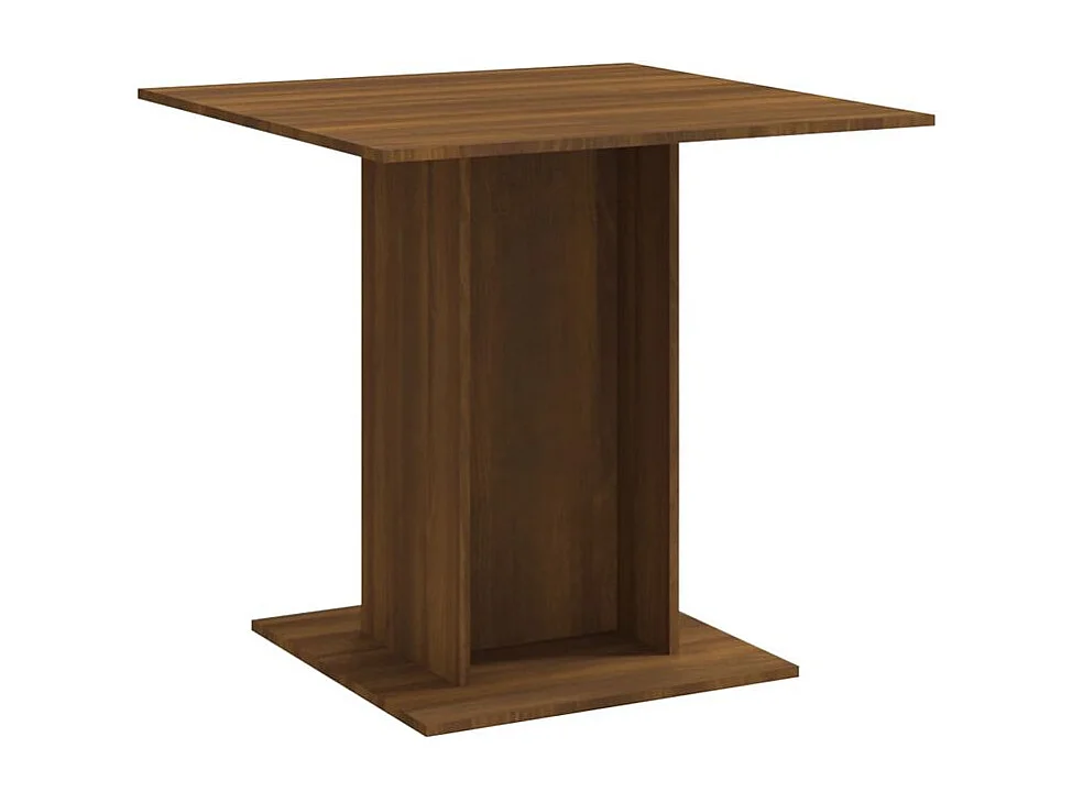 Table à dîner Chêne marron 80x80x75 Bois d'ingénierie